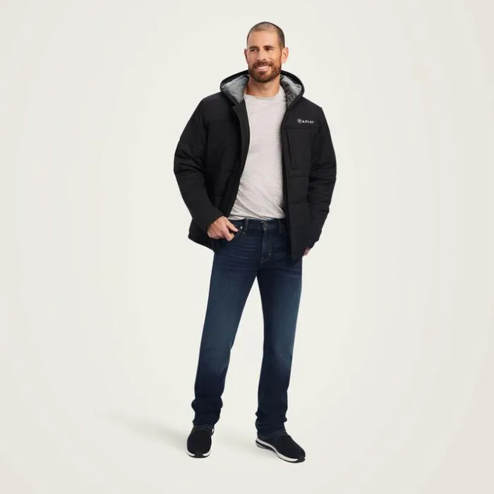 Jackets and Vests Men Ariat Crius Hooded Insulated Jacket Black Jackets and Vests Men Ariat Crius Hooded Insulated Jacket Black