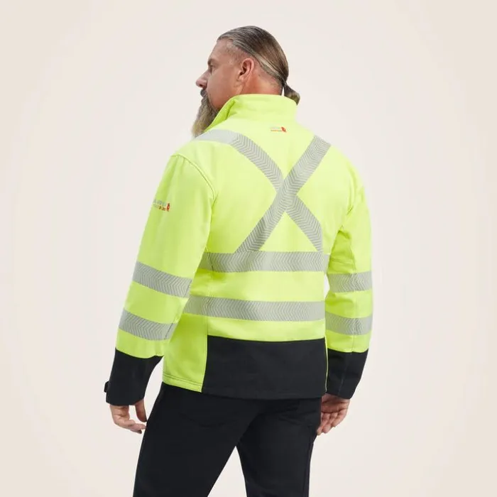 Jackets and Vests Men Ariat FR Vernon HiVis Softshell Jacket Hivis Yellow Jackets and Vests Men Ariat FR Vernon HiVis Softshell Jacket Hivis Yellow