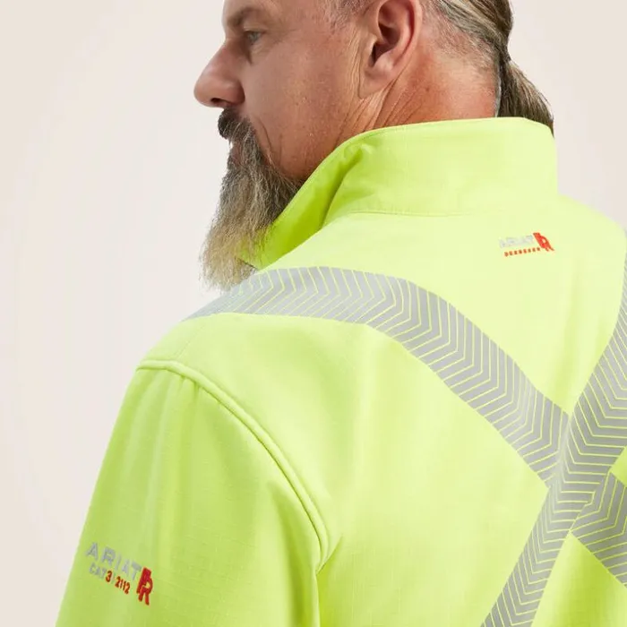 Jackets and Vests Men Ariat FR Vernon HiVis Softshell Jacket Hivis Yellow Jackets and Vests Men Ariat FR Vernon HiVis Softshell Jacket Hivis Yellow