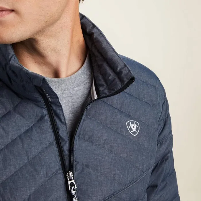Jackets and Vests Men Ariat Ideal Down Jacket Charcoal Heather