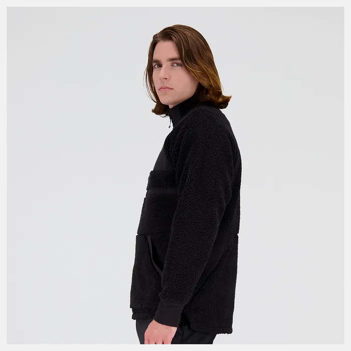 Jackets and Vests New Balance Men Q Speed Sherpa Pullover BLACK Jackets and Vests New Balance Men Q Speed Sherpa Pullover BLACK