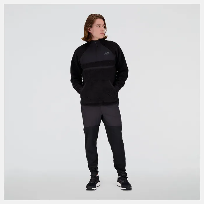Jackets and Vests New Balance Men Q Speed Sherpa Pullover BLACK Jackets and Vests New Balance Men Q Speed Sherpa Pullover BLACK