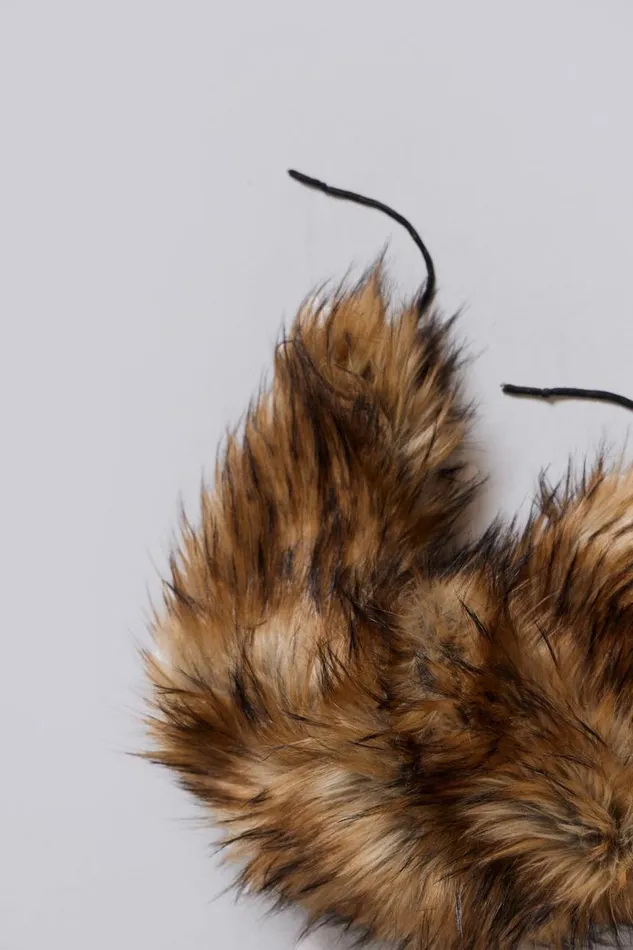 Jaded London Accessories Men Blonde Fur Trapper Hat Beige