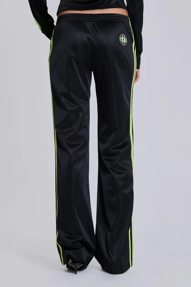 Jaded London Baggy Joggers and Sweatpants Women Crash Bootcut Joggers Blackneon