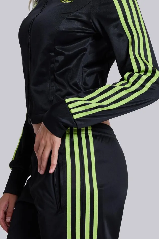 Jaded London Baggy Joggers and Sweatpants Women Crash Bootcut Joggers Blackneon