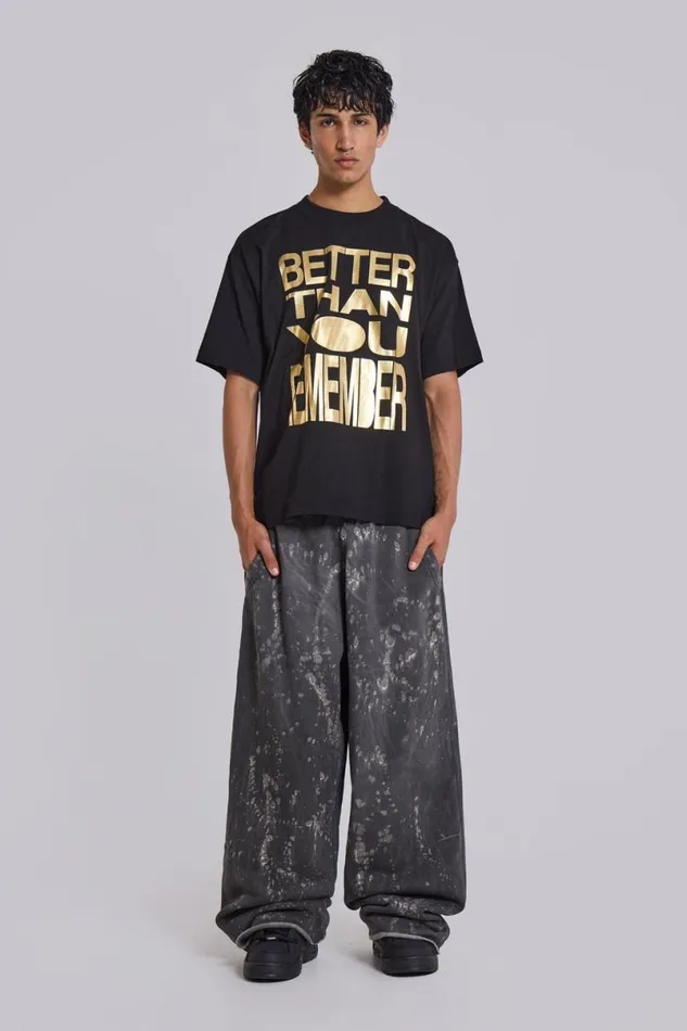 Jaded London Baggy Joggers and Sweatpants Women Oil Spill Baggy Monster Joggers Grey