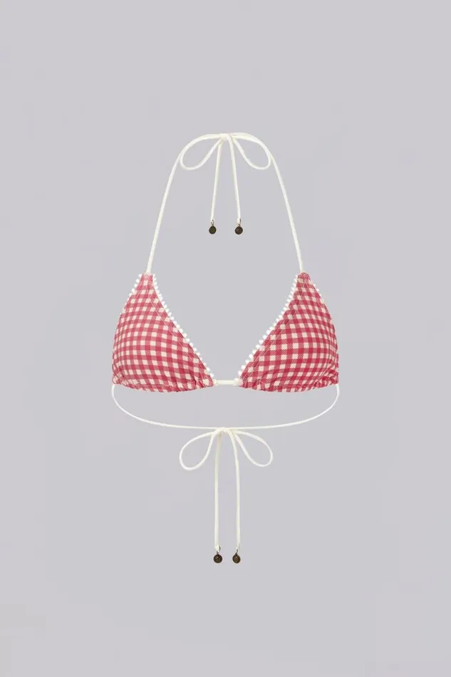 Jaded London Bikini Tops Women Freda Gingham Triangle Bikini Top Multi