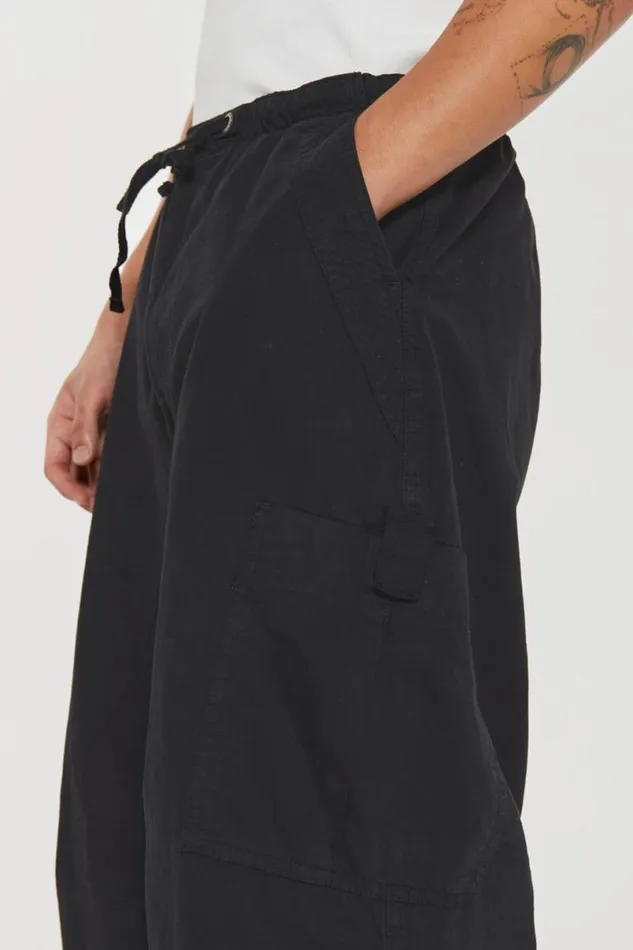 Jaded London Cargo Pants Men Black Parachute Cargo Pants Black