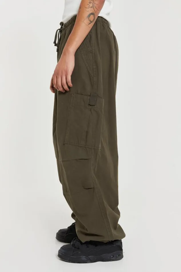 Jaded London Cargo Pants Men Khaki Parachute Cargo Pants Khaki