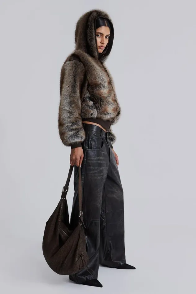 Jaded London CoOrds Women Ash Faux Leather Colossus Trousers Black