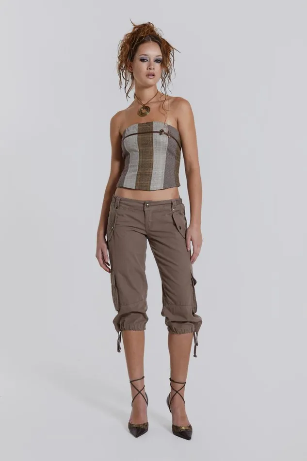 Jaded London CoOrds Women Demi Panelled Check Corset Top Multi