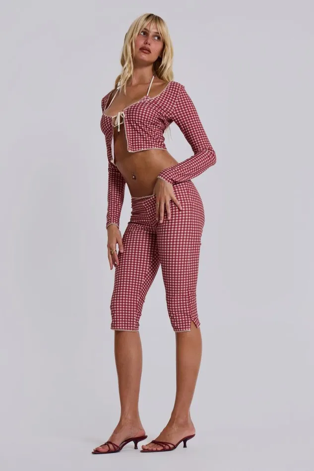Jaded London CoOrds Women Freda Gingham Swim Cardigan Top Multi