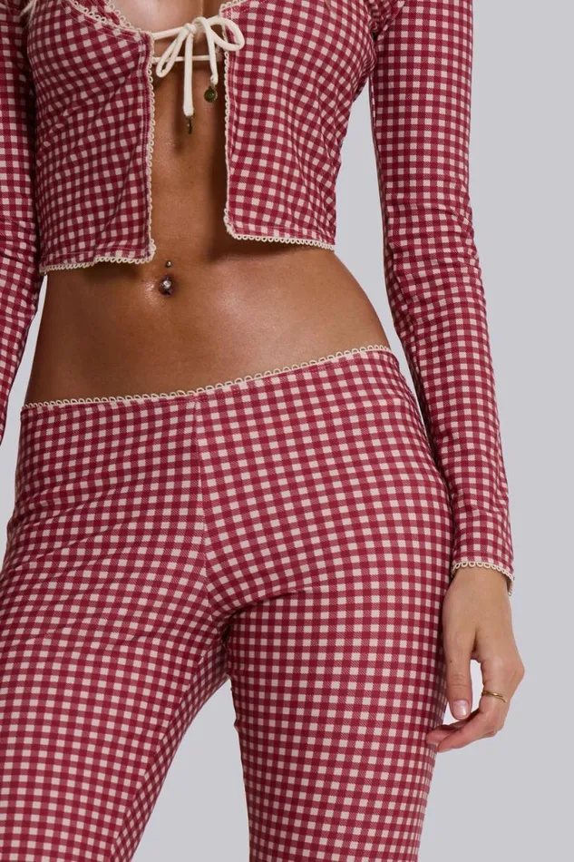 Jaded London CoOrds Women Freda Gingham Swim Cardigan Top Multi