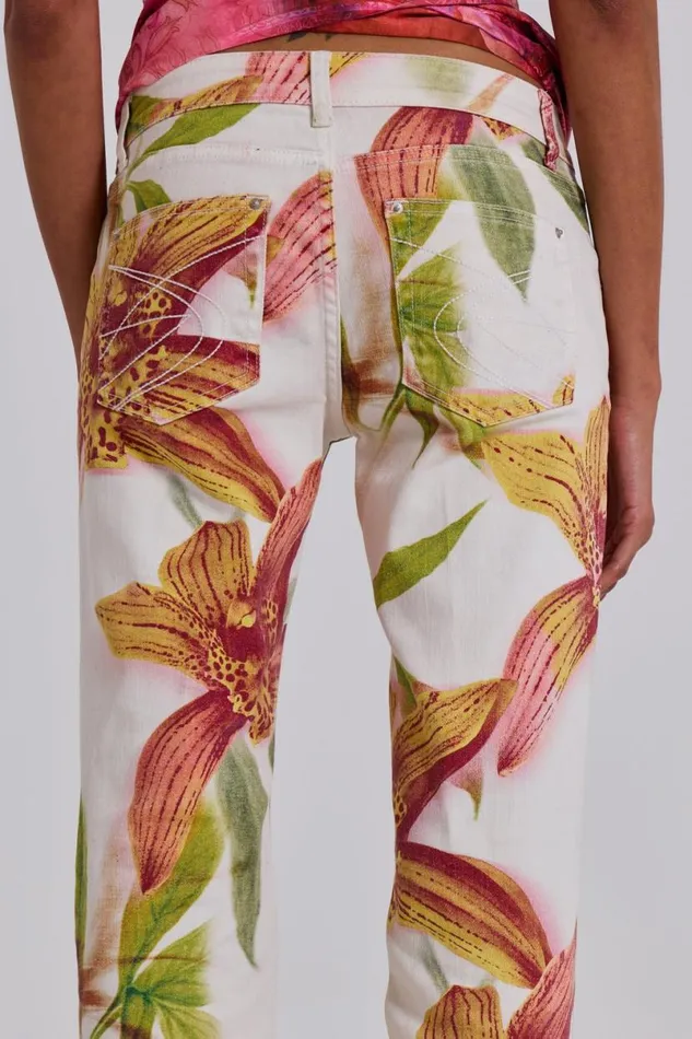 Jaded London CoOrds Women Lily Floral Bootcut Jeans Light Floral