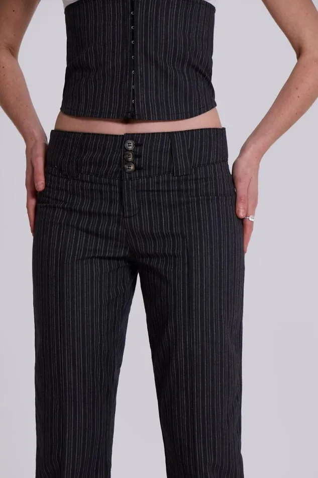 Jaded London CoOrds Women Wednesday Capri Suit Trousers Blue