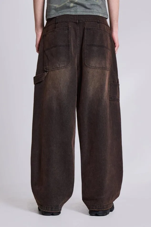 Jaded London Colossus Jeans Men Brown Colossus Carpenter Jeans Brown