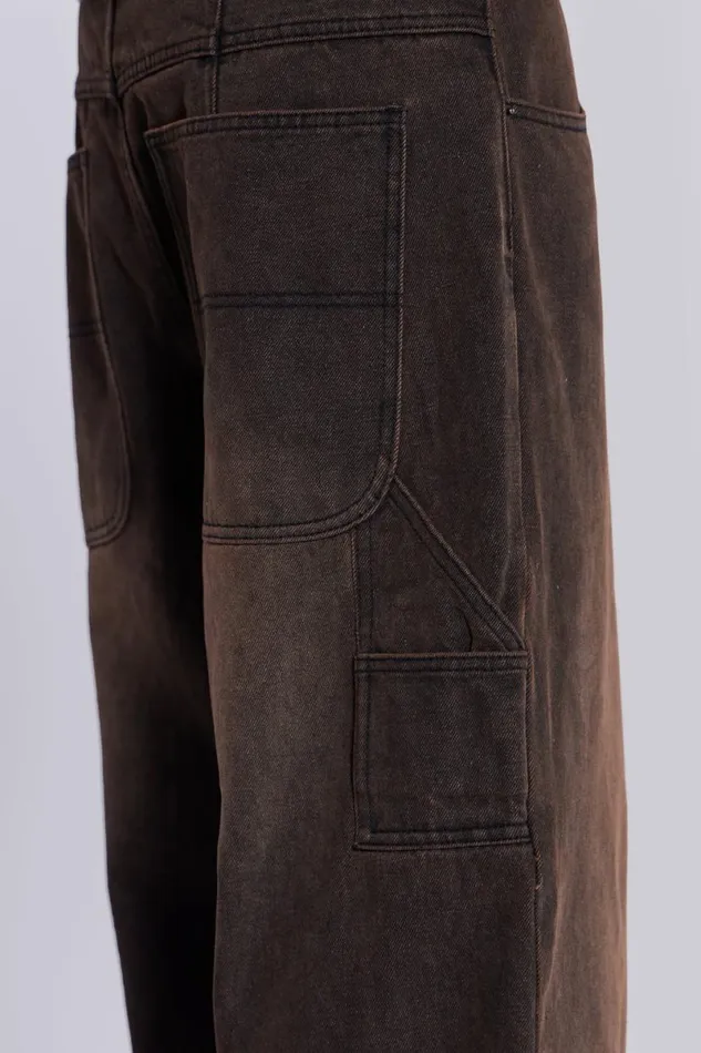 Jaded London Colossus Jeans Men Brown Colossus Carpenter Jeans Brown