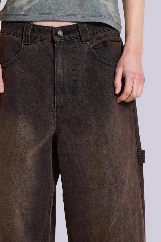 Jaded London Colossus Jeans Men Brown Colossus Carpenter Jeans Brown