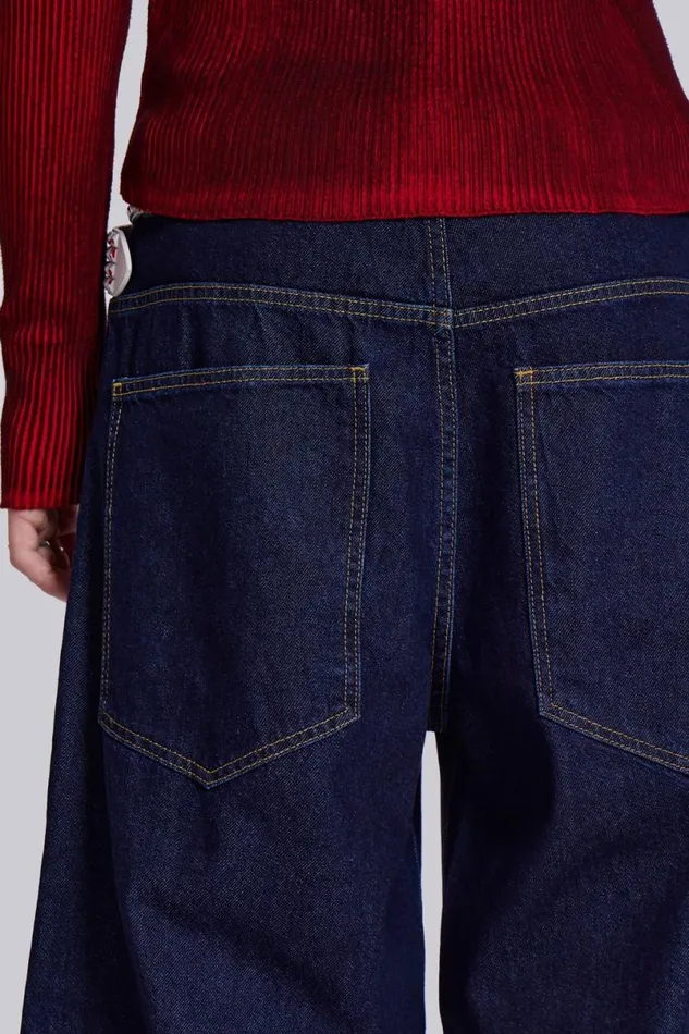 Jaded London Colossus Jeans Men Indigo Low Rise Colossus Baggy Jeans Blue