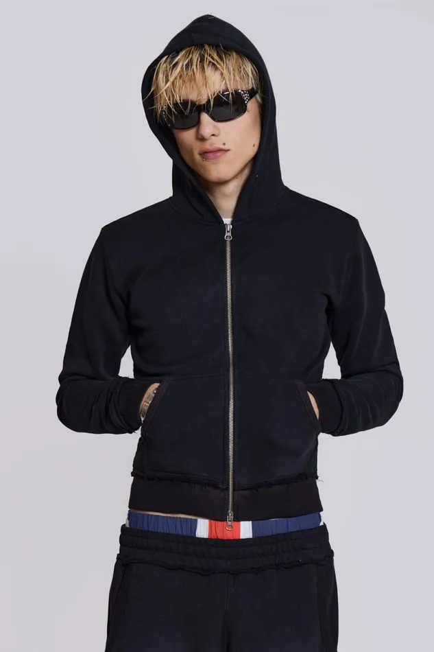 Jaded London Hoodies and Sweatshirts Men Black Mini Monster Hoodie Black