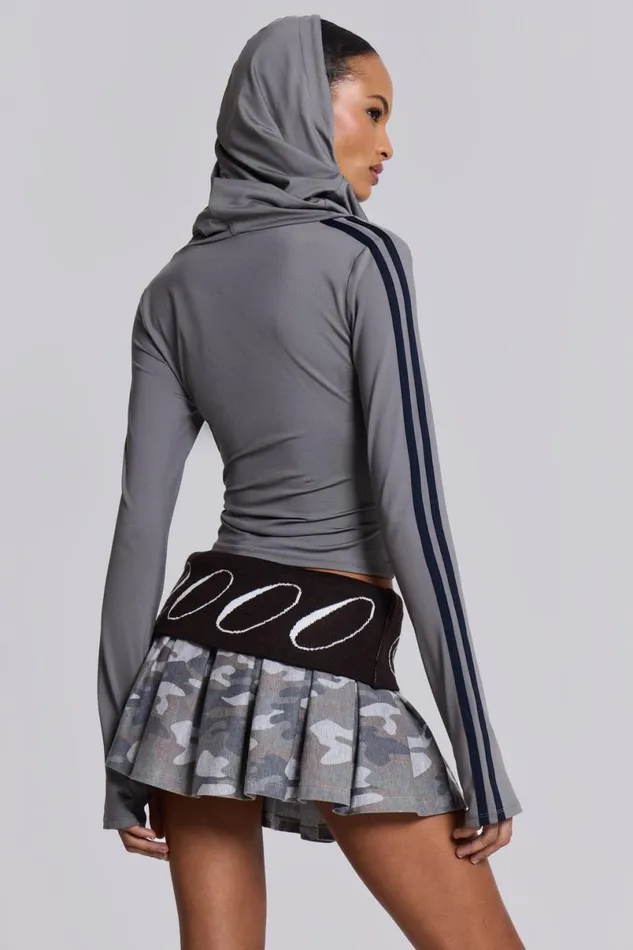 Jaded London Hoodies and Sweatshirts Women Trackstar Hooded Cowl Top Multi