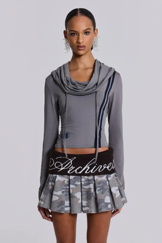Jaded London Hoodies and Sweatshirts Women Trackstar Hooded Cowl Top Multi