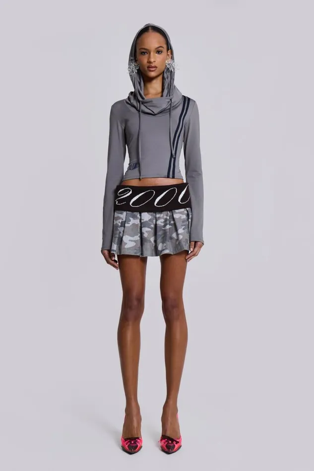Jaded London Hoodies and Sweatshirts Women Trackstar Hooded Cowl Top Multi