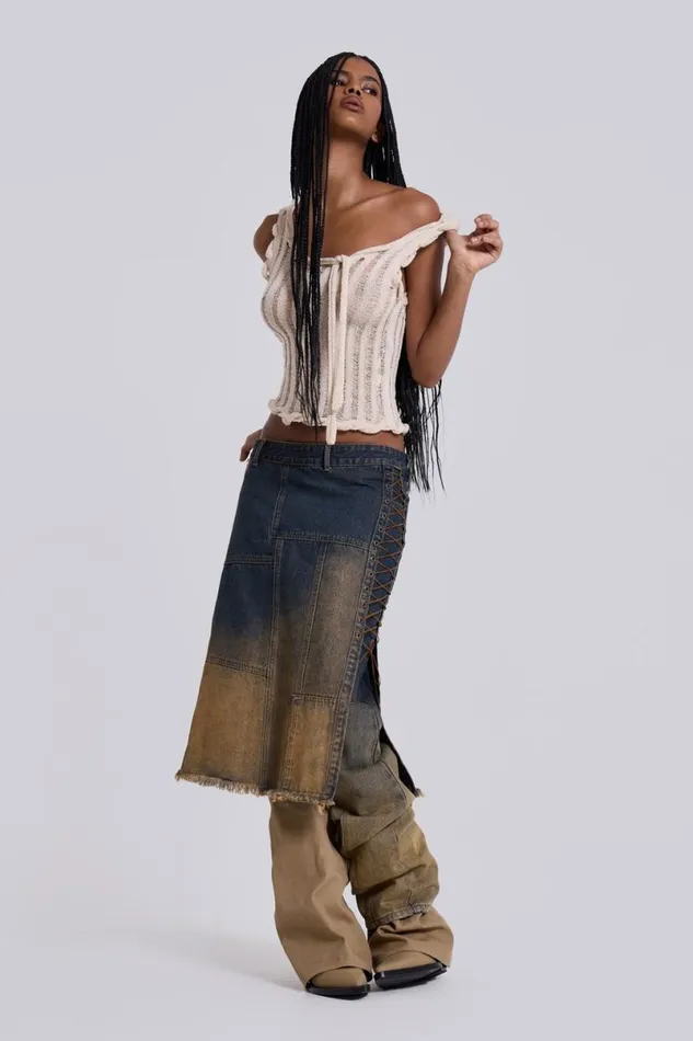 Jaded London Jeans Women Gypsum Dipdye Jeans Blue