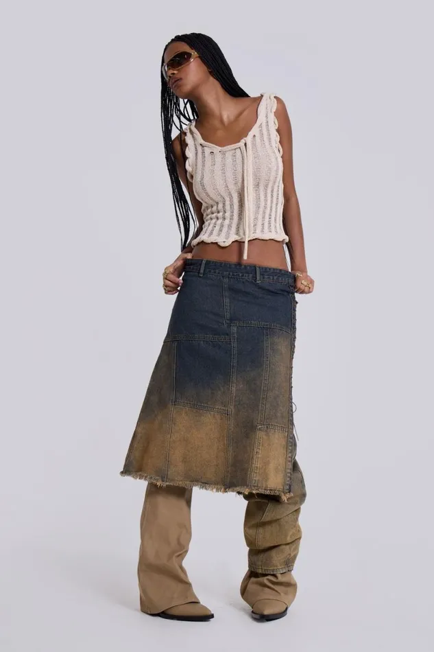 Jaded London Jeans Women Gypsum Dipdye Jeans Blue