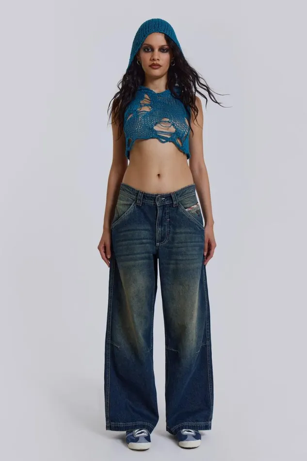 Jaded London Jeans Women LDN Colossus Jeans Blue