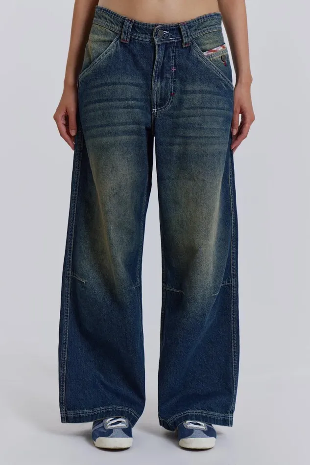 Jaded London Jeans Women LDN Colossus Jeans Blue