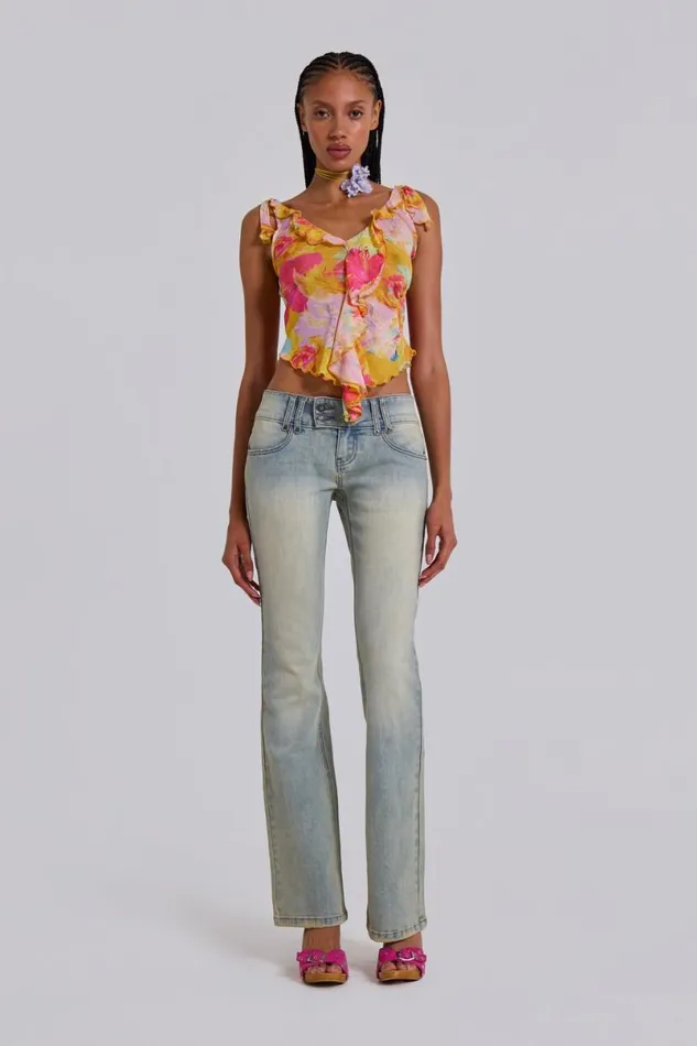Jaded London Jeans Women Light Wash Thirteen Jeans Blue