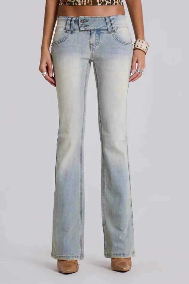 Jaded London Jeans Women Light Wash Thirteen Jeans Blue