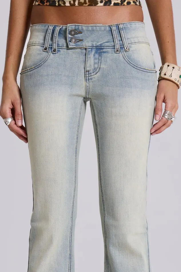 Jaded London Jeans Women Light Wash Thirteen Jeans Blue