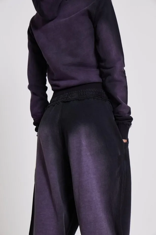 Jaded London Joggers and Sweatpants Men Deep Purple Fade Baggy Monster Joggers Purple