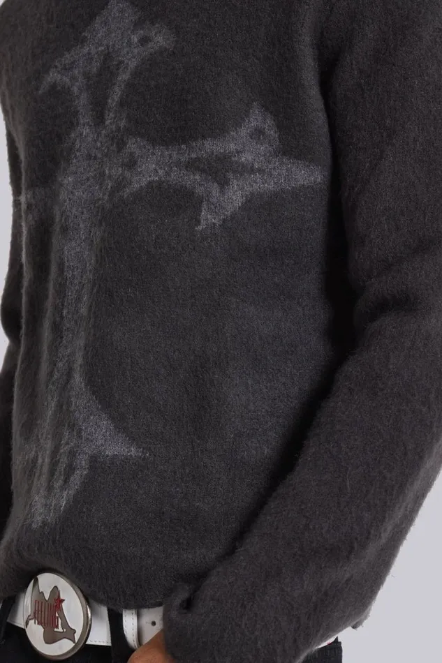 Jaded London Knitwear Men Devine Knit Jumper Black
