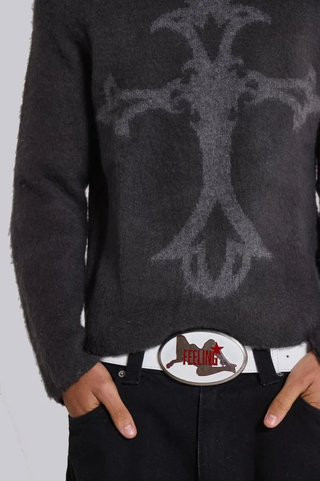 Jaded London Knitwear Men Devine Knit Jumper Black