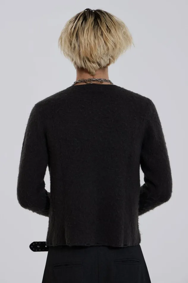 Jaded London Knitwear Men Devine Knit Jumper Black