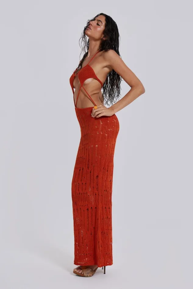 Jaded London Maxi Dresses Women Rumba Maxi Dress Orange