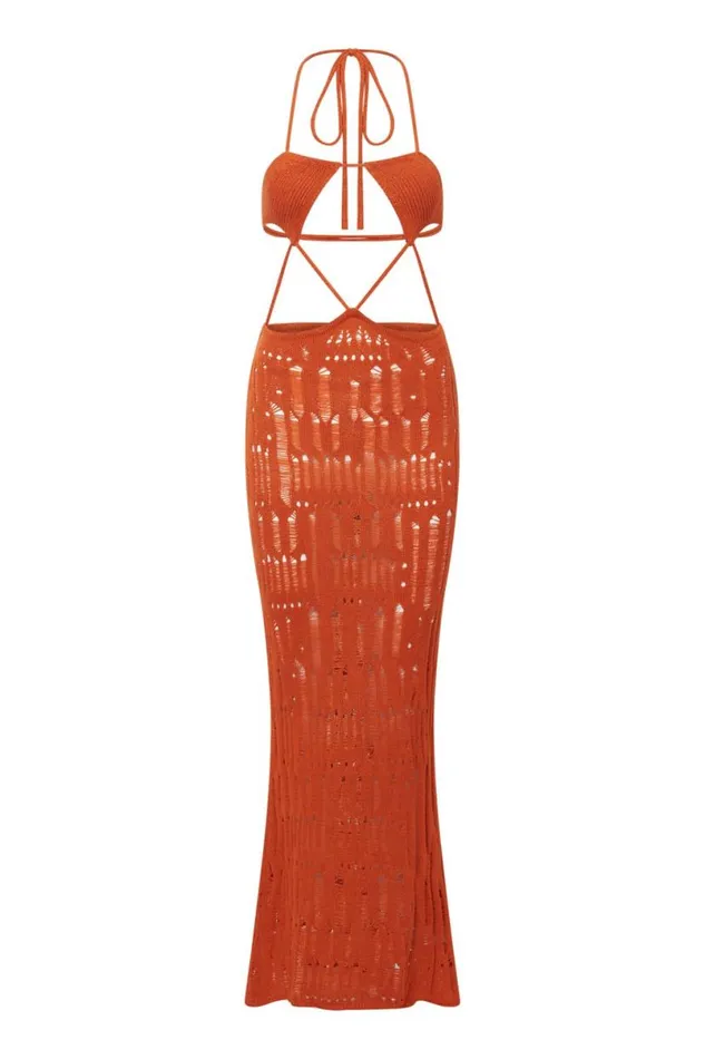 Jaded London Maxi Dresses Women Rumba Maxi Dress Orange