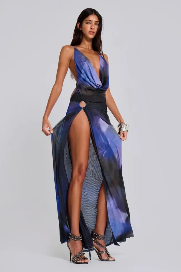 Jaded London Maxi Dresses Women Sedona Blue Floral Maxi Dress Blue