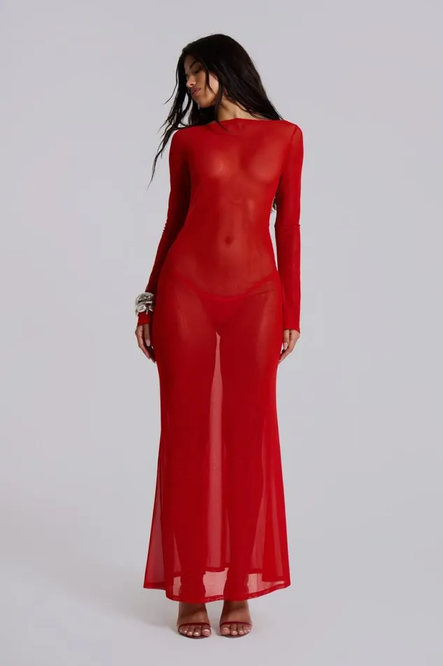 Jaded London Maxi Dresses Women Ziva Dress In Red Red