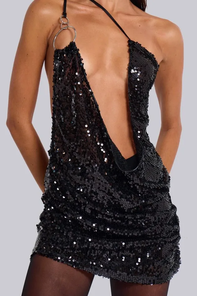 Jaded London Mini Dresses Women Black Vixen Mini Dress Black