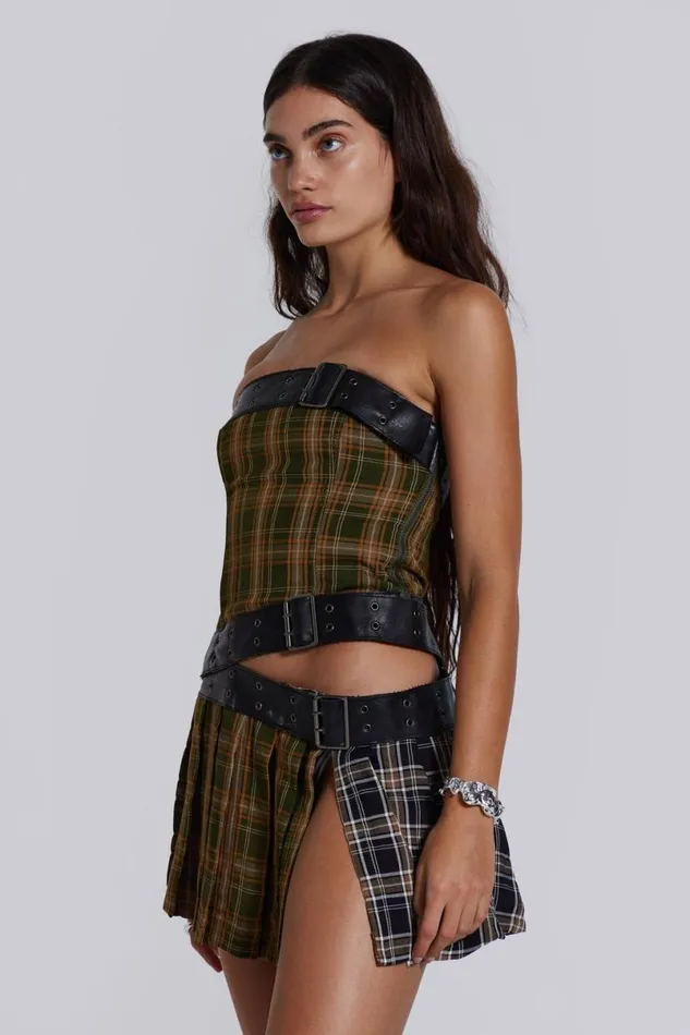Jaded London Mini Dresses Women Eden Buckle Mini Dress Green