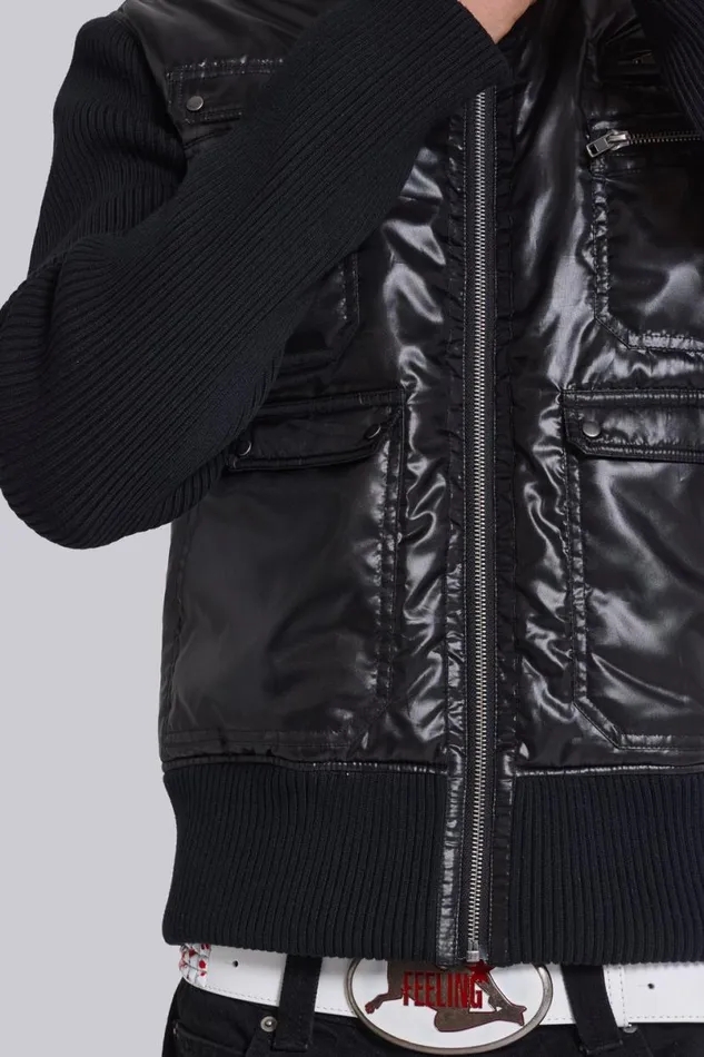 Jaded London Outerwear Men Gloss Jacket Black