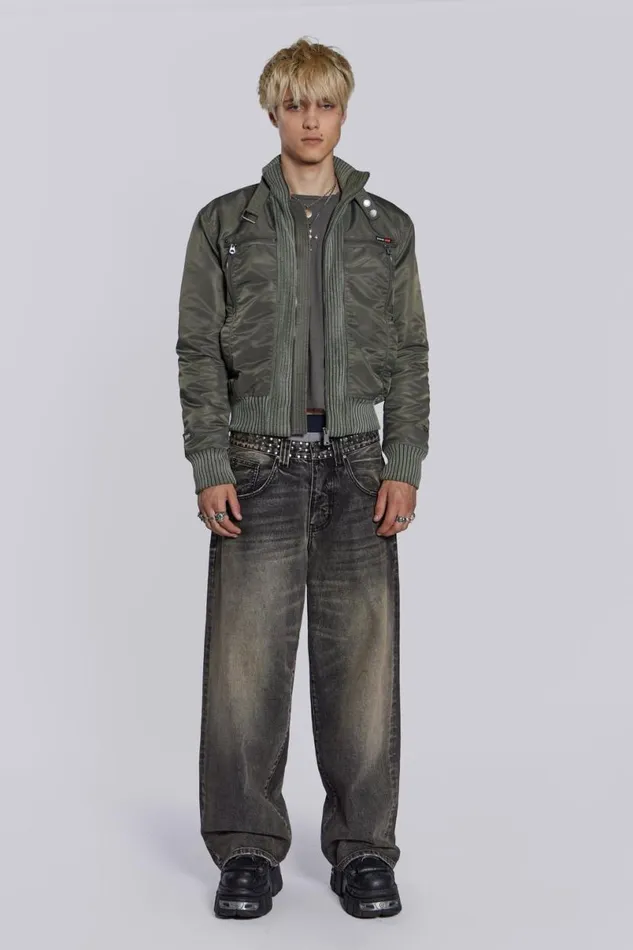 Jaded London Outerwear Men Tank Jacket Khaki