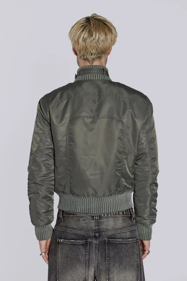 Jaded London Outerwear Men Tank Jacket Khaki