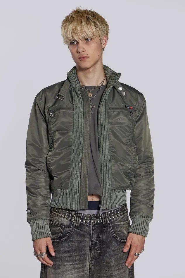 Jaded London Outerwear Men Tank Jacket Khaki