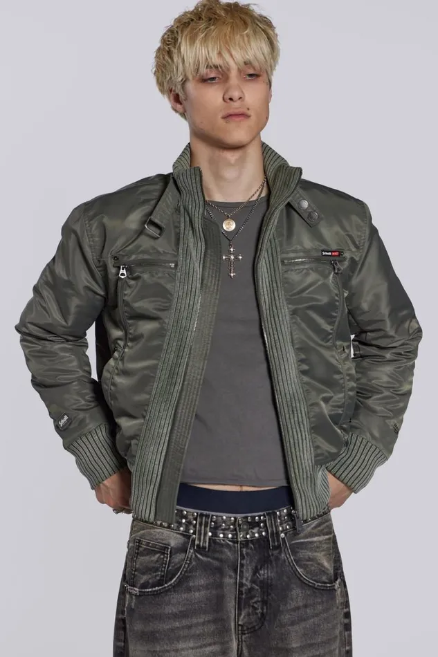 Jaded London Outerwear Men Tank Jacket Khaki
