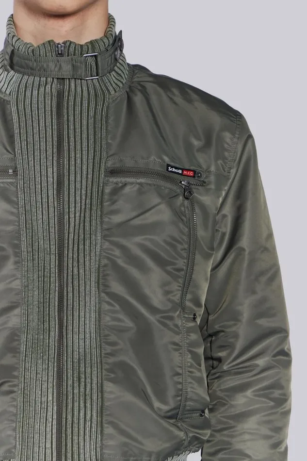 Jaded London Outerwear Men Tank Jacket Khaki